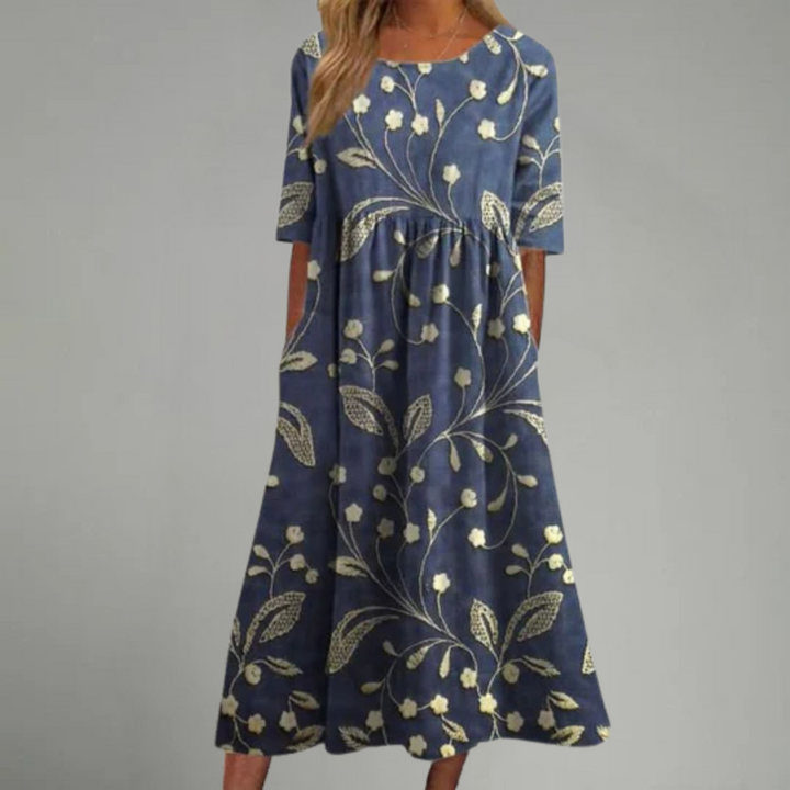 Lara - Chic Floral Midi Dress