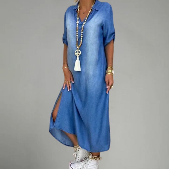 LEA | Long Denim-Style Dress