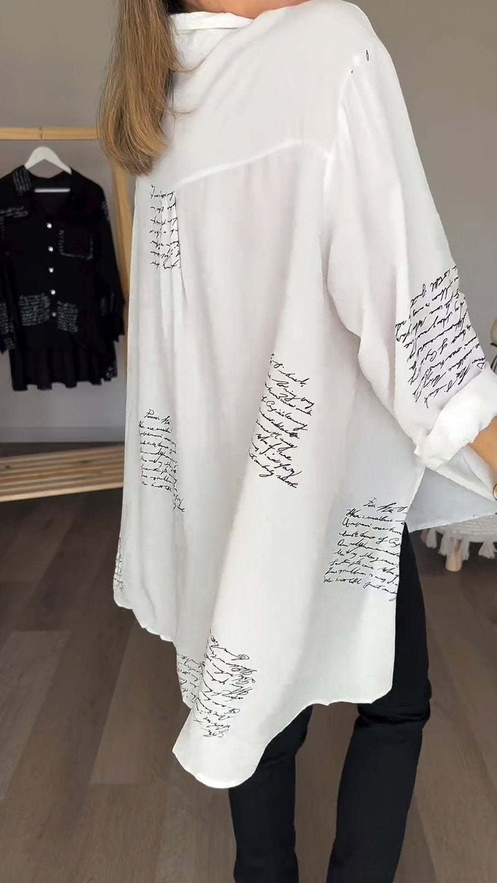 Helene | Shirt with Handwritten Print