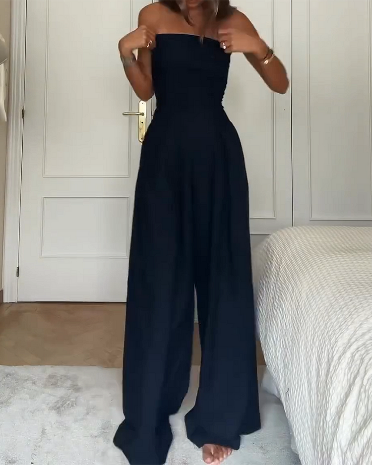 Renata | Elegant Strapless Jumpsuit