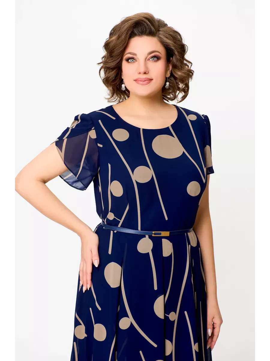 Anouk | Chic Chiffon Midi Dress with Flowing Elegance