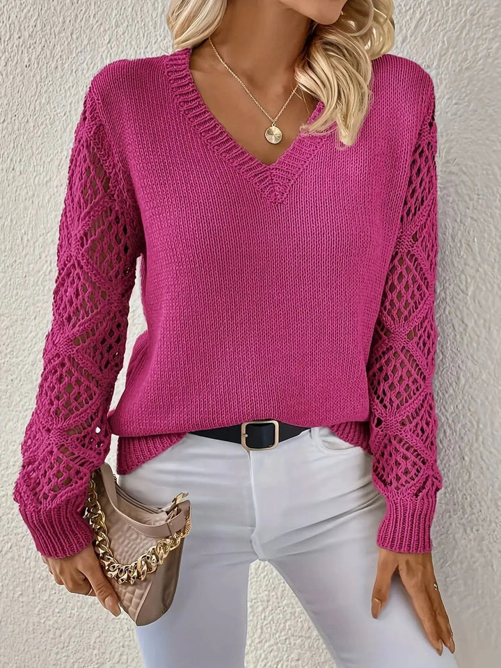 Yasmin™ | Casual V-Neck Knit Sweater