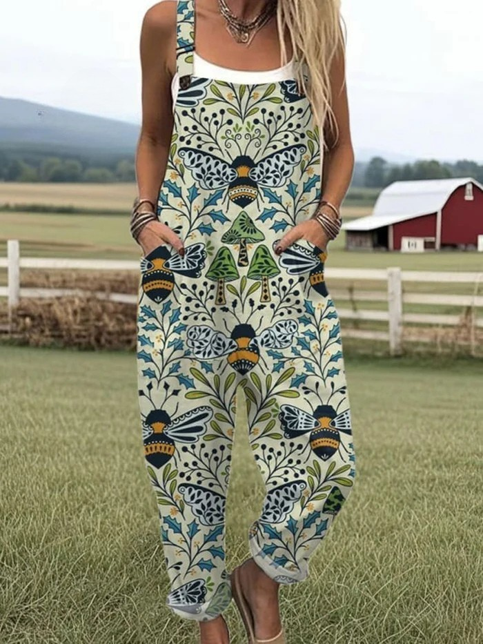 Willow | Relaxed-Fit Jumpsuit Featuring Artistic Design