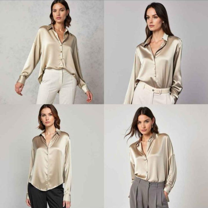 Mary | Elegant Satin Blouse