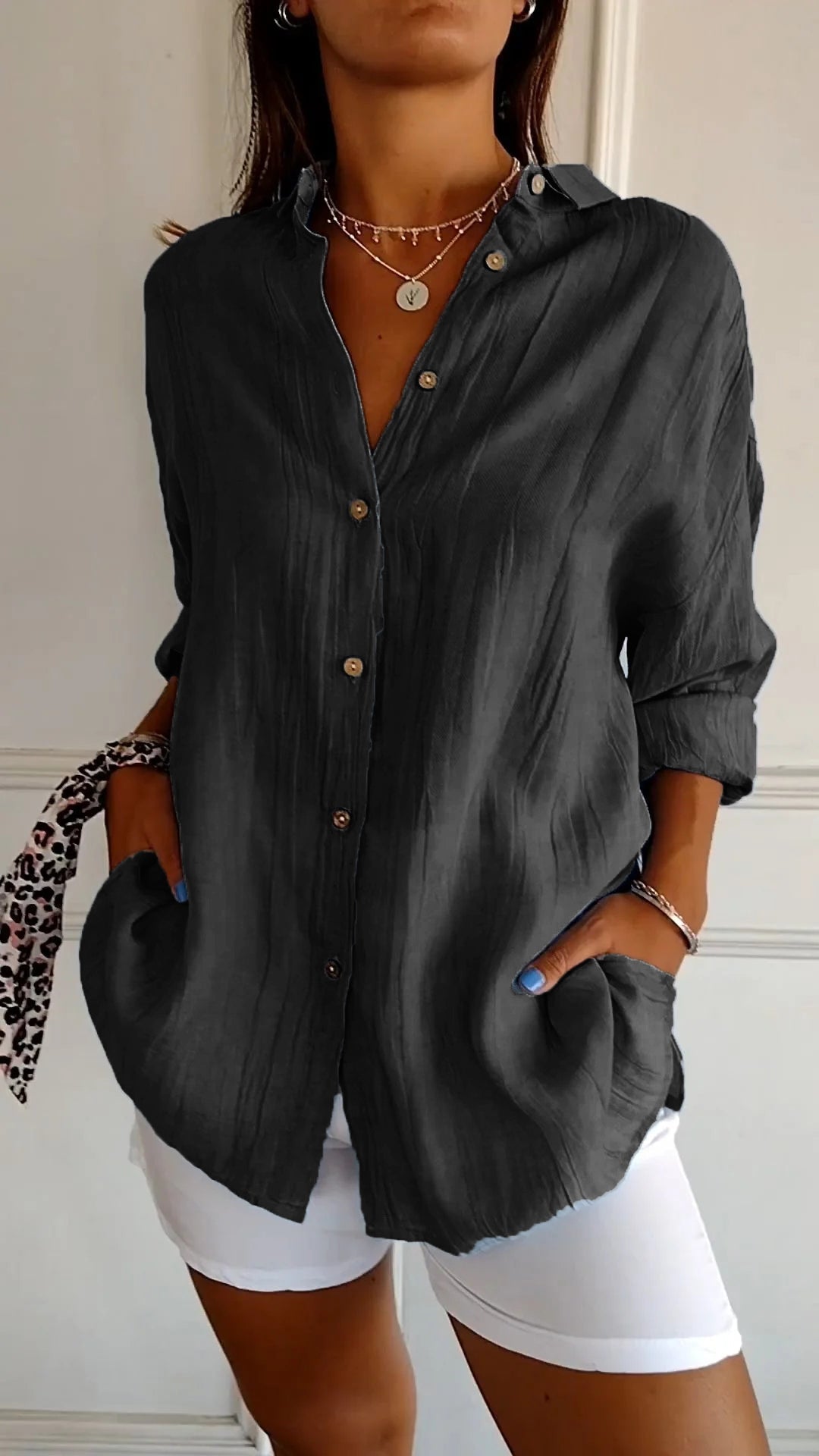 Katrine™ | Elegant Pleated Shirt