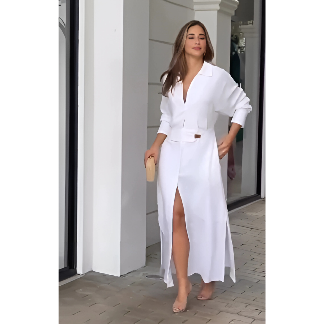 Penelope | Elegant Fluid Shirt Dress